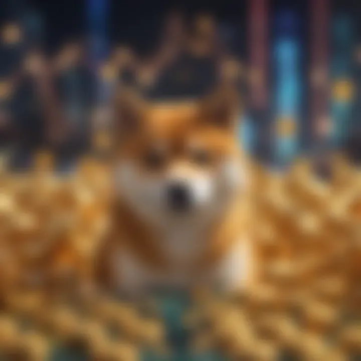 A chart depicting market trends related to Shiba Inu cryptocurrency.