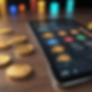 Comparing Cryptocurrency Apps Comparison of different cryptocurrency apps on a tablet