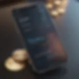 A smartphone displaying a cryptocurrency wallet interface