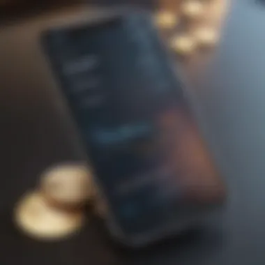 Cryptocurrency Wallet Interface A smartphone displaying a cryptocurrency wallet interface