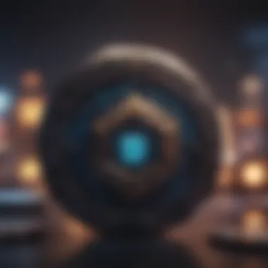 Blockchain Technology for Enhanced Poker Security A visual representation of blockchain technology enhancing online poker security.