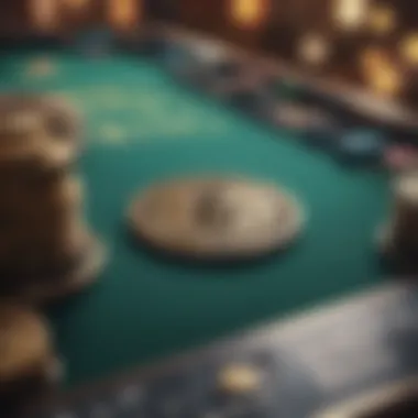 An overview of a digital poker table integrated with cryptocurrency payments.