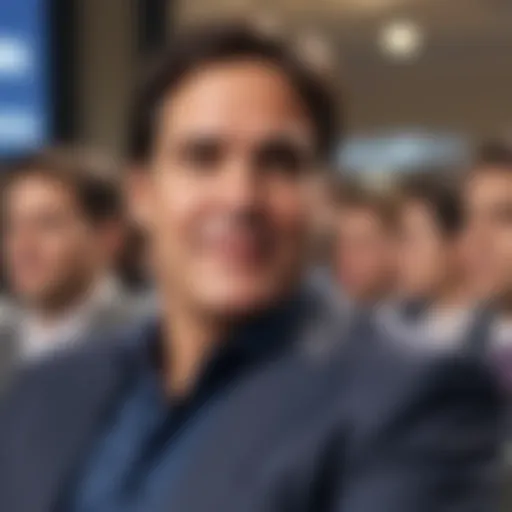 Mark Cuban at a tech conference discussing investments