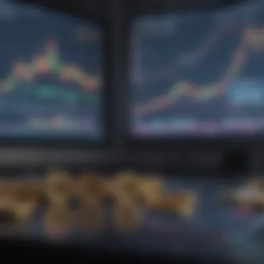 Analyzing Cryptocurrency Charts A trader analyzing cryptocurrency price charts over the weekend.