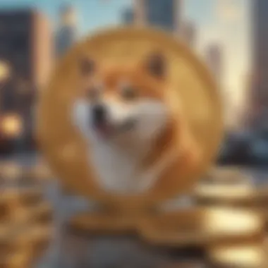 Cryptocurrency Wallet with Shiba Inu Coin A visual representation of a cryptocurrency wallet showing Shiba Inu Coin